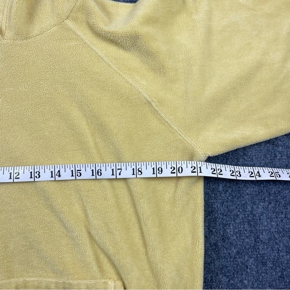 HORNY TOAD Yellow Fleece Hooded Sweatshirt size: Medium - Picture 5 of 7
